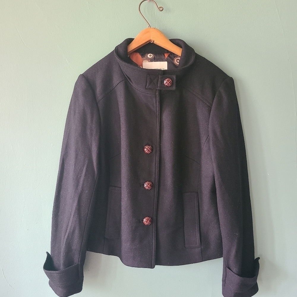 Banana Republic Black Wool Jacket Size Large